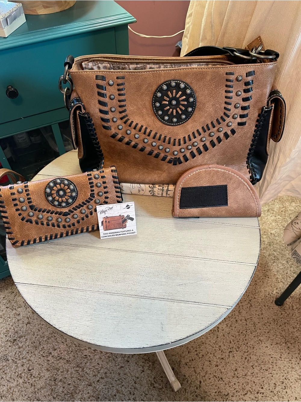 Blazin Roxx Western -Style Women’s  Concealed Weapon Handbag with Studded Detail